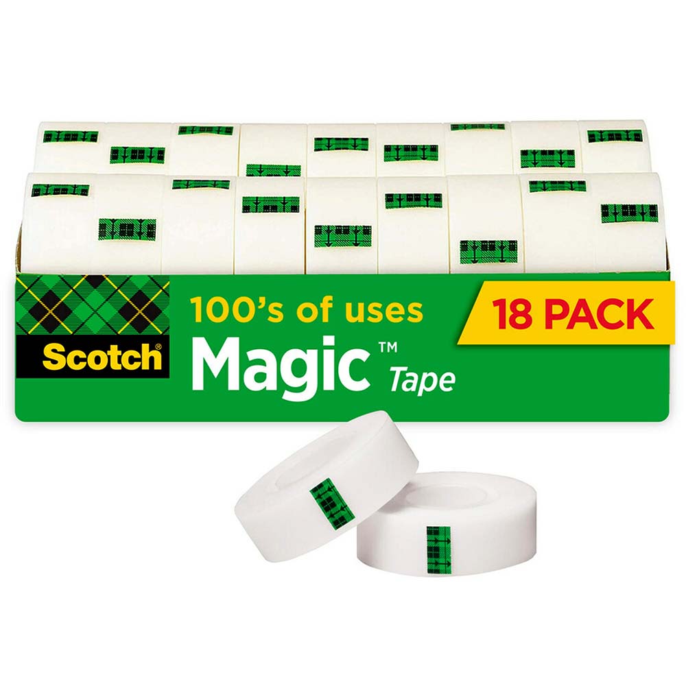 Scotch 7010385083 Packing Tape 3/4" Wide, Clear, Acrylic Adhesive