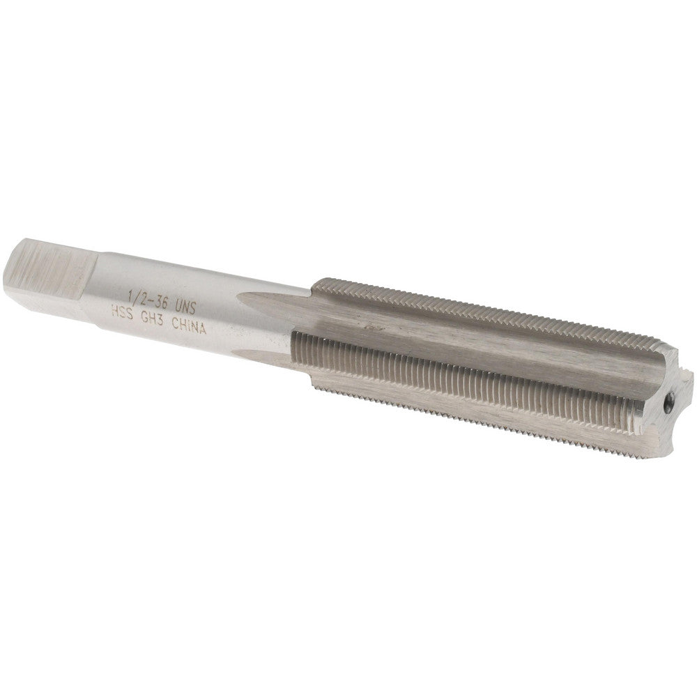 Value Collection JY66556184 Straight Flute Tap 1/2-36 UNS, 4 Flute, Bottoming Chamfer, 3B Class of Fit, HSS, Bright/Uncoated Finish