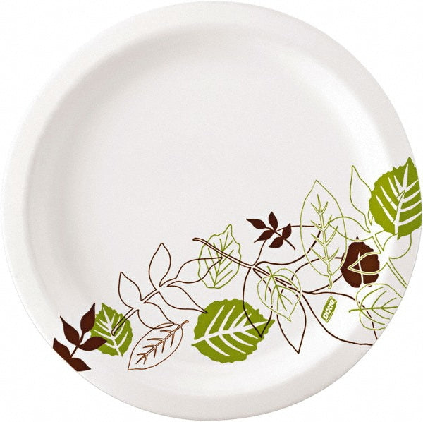 Dixie DXESXP10PATHPK Plate Paper, Burgundy & Green