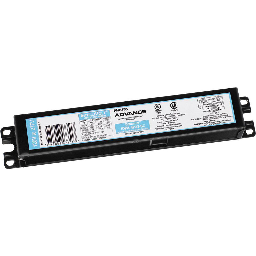 Philips Advance IOPA3P32LWN35I 2 or 3 Lamp, 120-277 Volt, 0.26 to 0.62 Amp, 0 to 39, 40 to 79 Watt, Instant Start, Electronic, Nondimmable Fluorescent Ballast