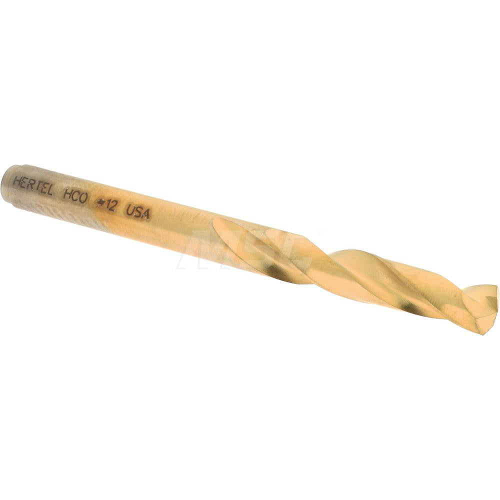 Hertel 66691882 Screw Machine Length Drill Bit #12 (0.1890) Dia, 135 deg, Cobalt