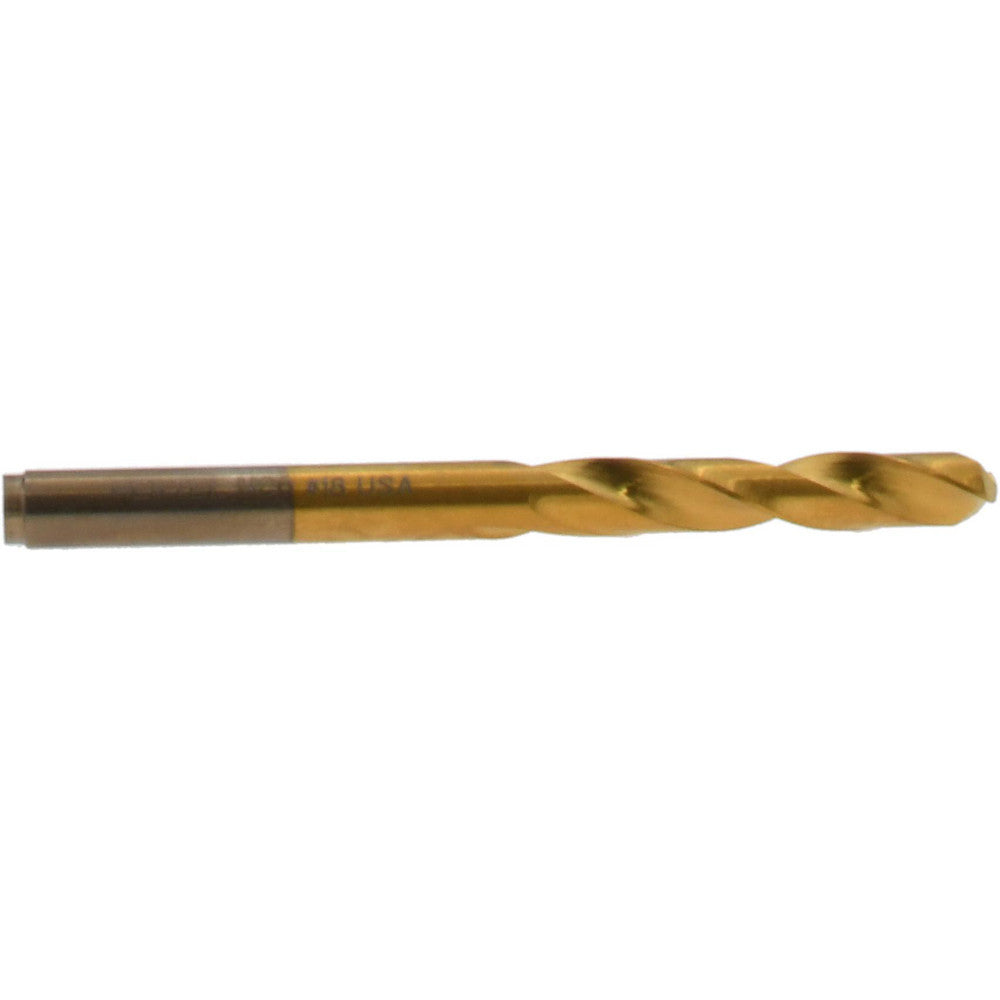Hertel 66691940 Screw Machine Length Drill Bit #18 (0.1695) Dia, 135 deg, Cobalt
