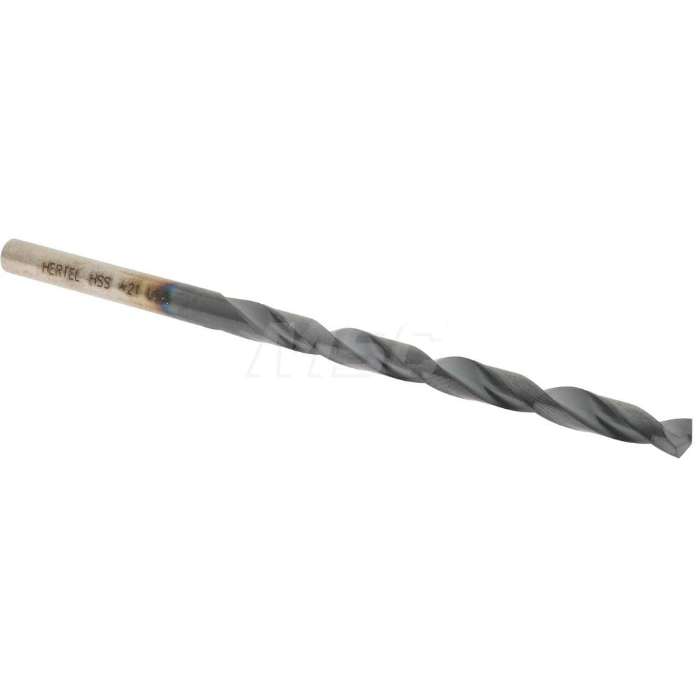 Hertel 300SBTA 21 Jobber Length Drill Bit #21 (0.1590) Dia, 135 deg, HSS
