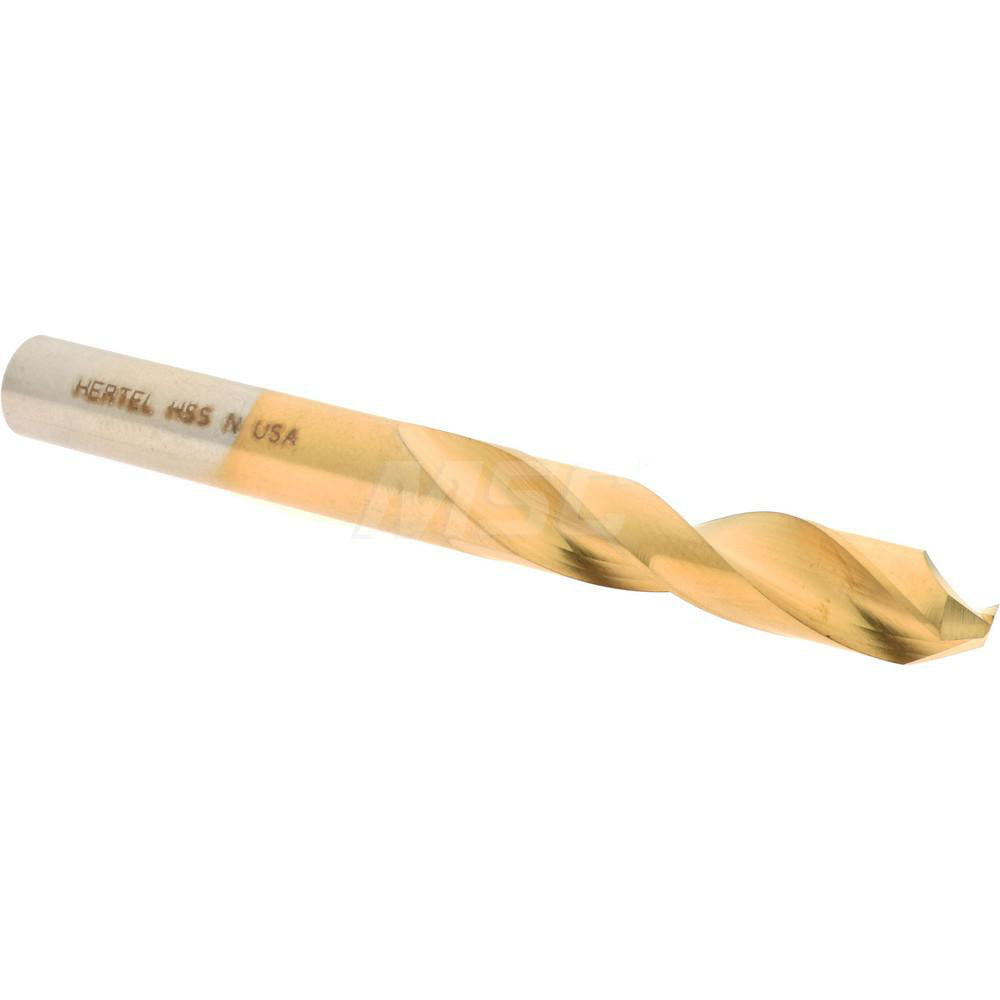 Hertel 66693516 Screw Machine Length Drill Bit Letter N, (0.3020) Dia, 135 deg, HSS