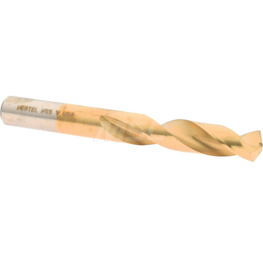 Hertel 66693599 Screw Machine Length Drill Bit Letter V, (0.3770) Dia, 135 deg, HSS