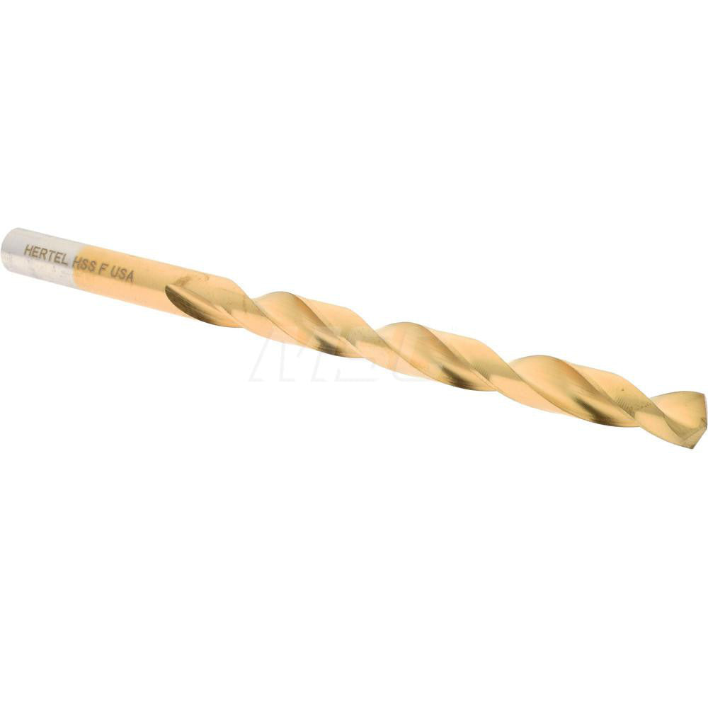 Hertel 66693797 Jobber Length Drill Bit Letter F (0.2570) Dia, 135 deg, HSS