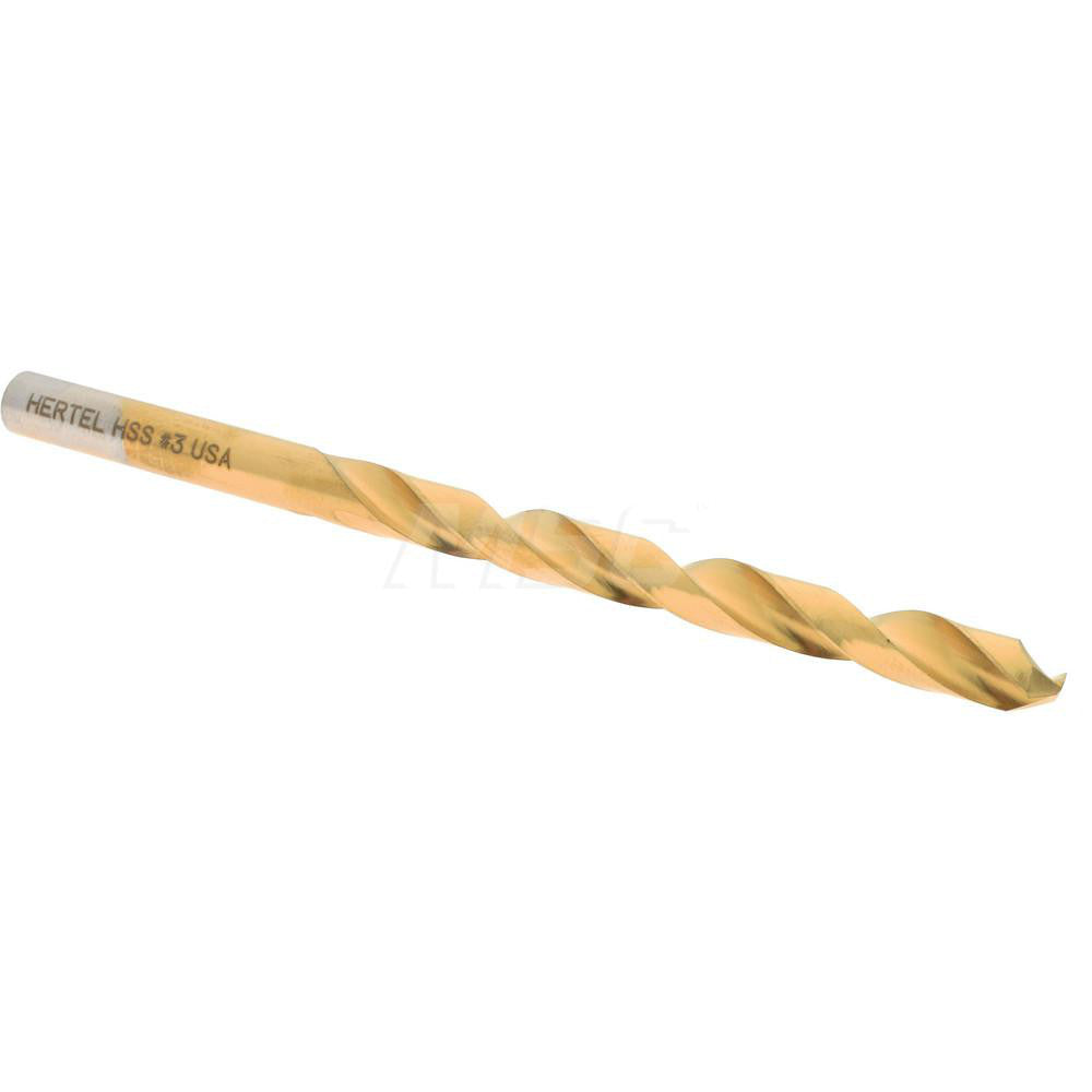 Hertel 300SBT 3 Jobber Length Drill Bit #3 (0.2130) Dia, 135 deg, HSS