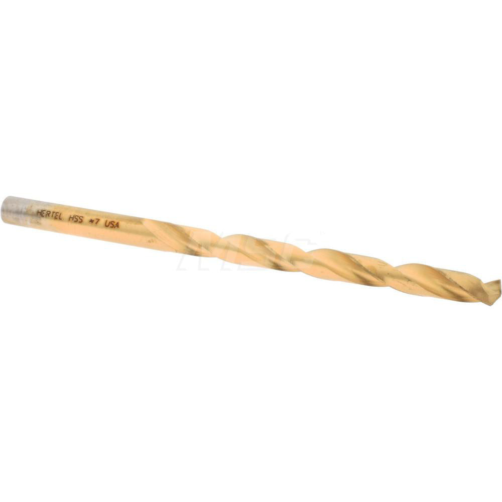 Hertel 300SBT 7 Jobber Length Drill Bit #7 (0.2010) Dia, 135 deg, HSS