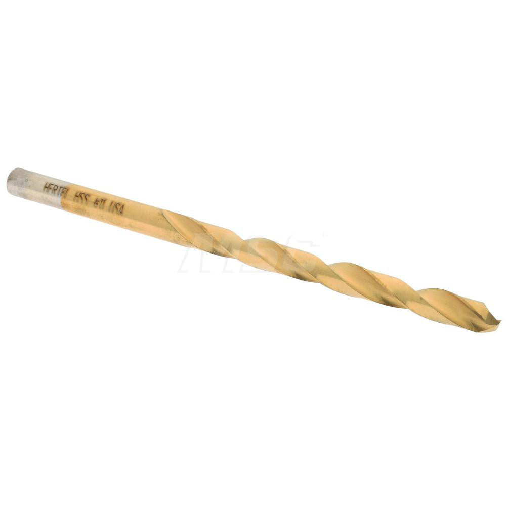 Hertel 300SBT 11 Jobber Length Drill Bit #11 (0.1910) Dia, 135 deg, HSS