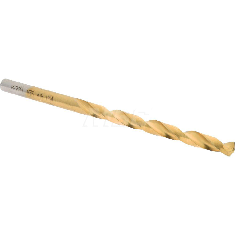 Hertel 300SBT 19 Jobber Length Drill Bit #19 (0.1660) Dia, 135 deg, HSS