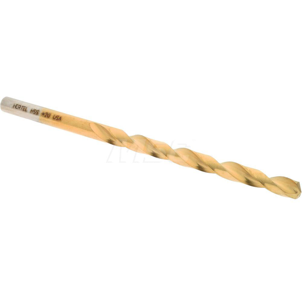 Hertel 300SBT 20 Jobber Length Drill Bit #20 (0.1610) Dia, 135 deg, HSS