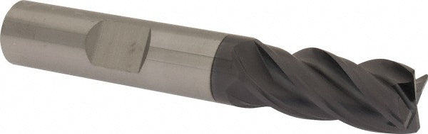 Kyocera SGS Precision Tools 36865 Corner Radius End Mill 7/16" Dia, 1" LOC, 0.02" Radius, 4 Flutes, Solid Carbide