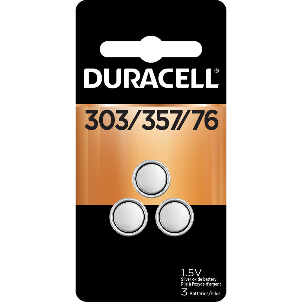 Duracell 00041333661292 Battery ( 3) 1.0 PACK 303/357, Silver Oxide, Button & Coin Cell