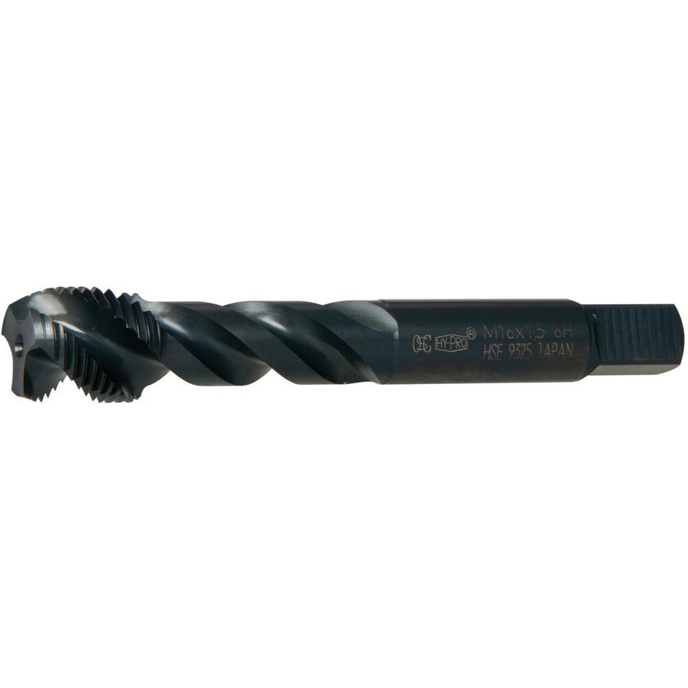 OSG 2292801 Spiral Flute Tap M16x1.5, Metric Fine, 3 Flute, Modified Bottoming Chamfer, 6H Class of Fit, Vanadium High-Speed Steel, Oxide Finish