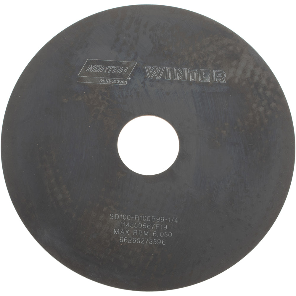 Norton 66260273596 Surface Grinding Wheel 6" Dia, 1/16" Thick, 1-1/4" Hole, 100 Grit