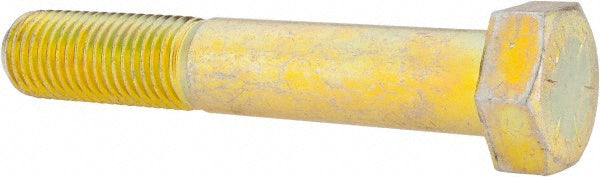 HHCS Made In USA 39225 Hex Head Cap Screw 1-8 x 6", Grade 8 Steel, Zinc Yellow Dichromate Finish