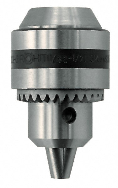 Rohm 215000 Drill Chuck 1/32 to 1/2" Capacity, Tapered Mount, JT3