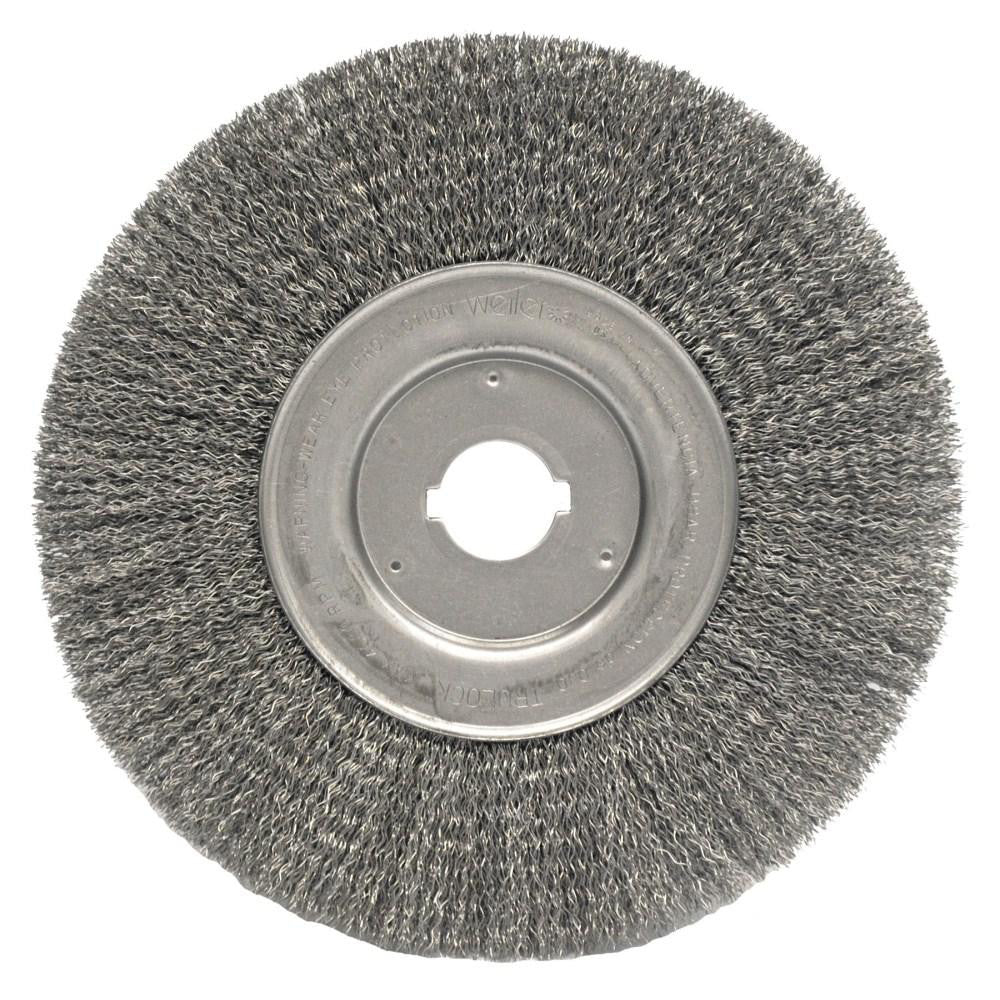 Weiler 01259 Wheel Brush 10" Wheel Dia, 3/4" Face Width, 0.0140" Wire Dia, Crimped
