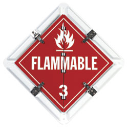 AccuformNMC PH3 Aluminum Standard DOT Flip Placard