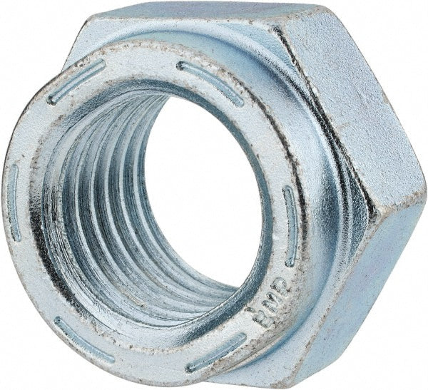 Value Collection SLI8125CAD-015BX Hex Lock Nut Distorted Thread, 1-1/4-7, Grade C Steel, Cadmium Clear-Plated