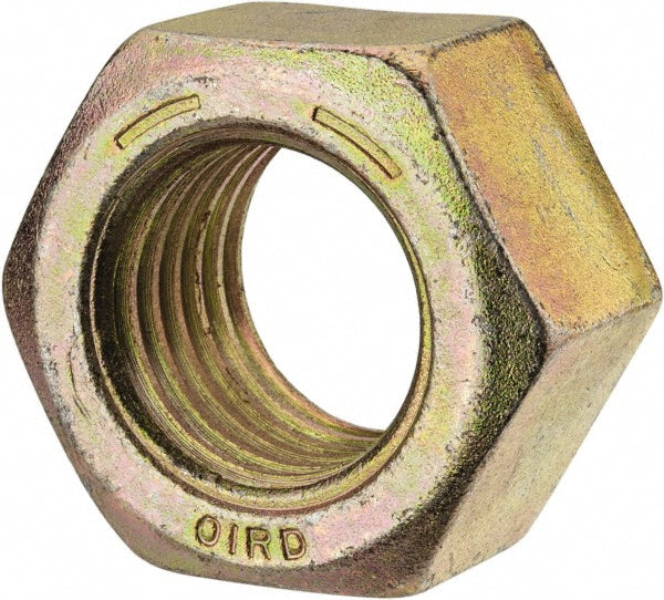 Value Collection HNI81371-010BX Hex Nut 1-3/8 - 6, Grade 8 Steel, Zinc Yellow Dichromate Finish