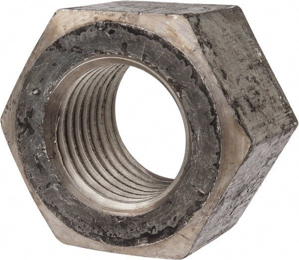 Value Collection 318480BR Heavy Hex Nut 2-4-1/2, Grade 2 Steel, Bright/Uncoated Finish