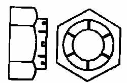 Flex-Loc 50FKF-813 Hex Lock Nut Flex Top, 1/2-13, Grade 18-8 Stainless Steel, Bright/Uncoated