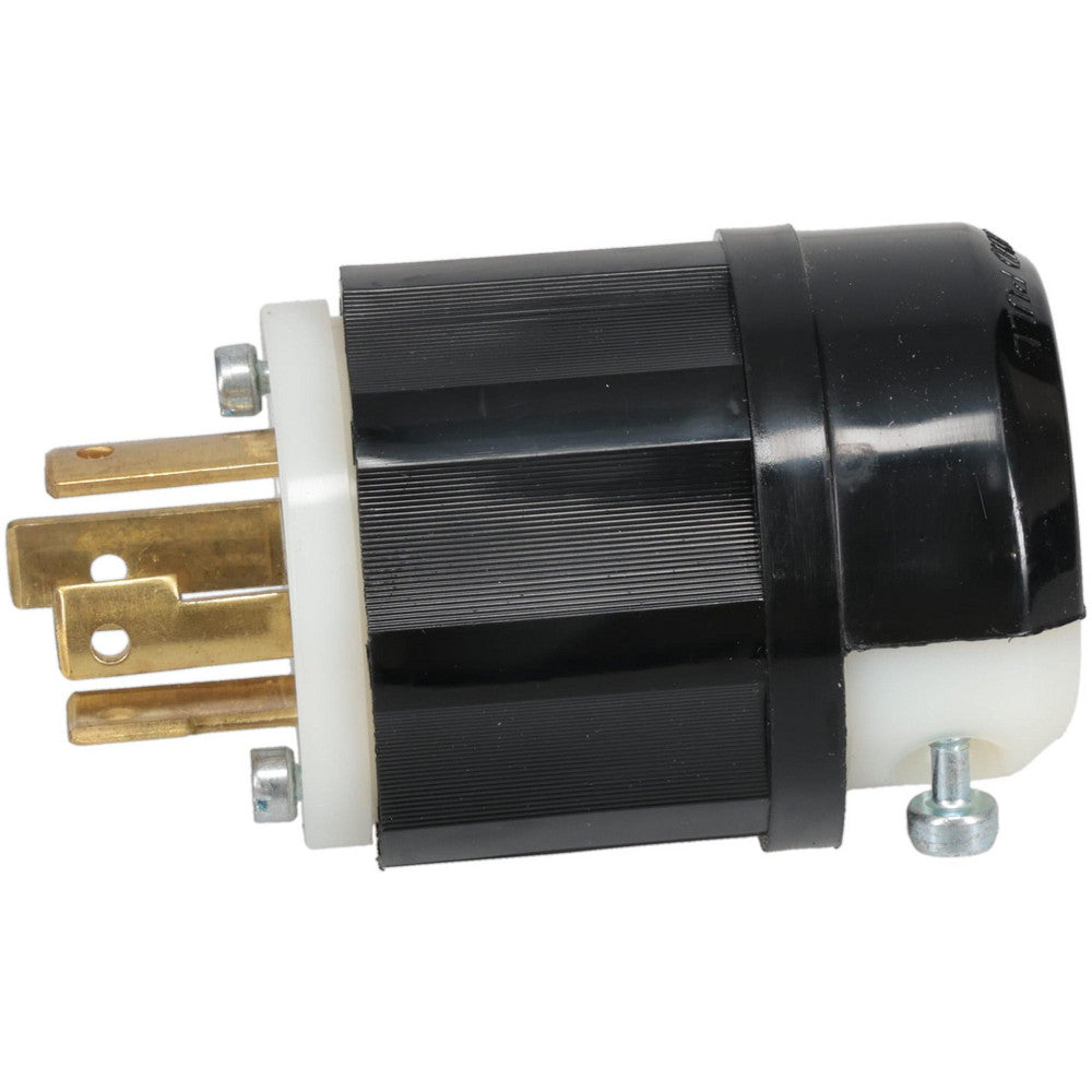Leviton 2711 Locking Inlet Plug, Industrial, L14-30P, 125 & 250V, Black & White