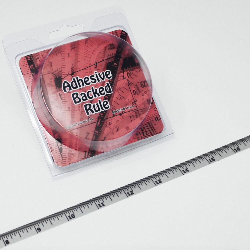 OREGON RULE COMPANY FNS-S036L-TC 3 Ft. Long x 1/2 Inch Wide, 1/32 Inch Graduation, Silver, Mylar Adhesive Tape Measure