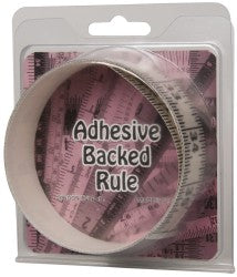 OREGON RULE COMPANY ER-C036L-TC 3 Ft. Long x 1-1/4 Inch Wide, 1/16 Inch Graduation, Clear, Mylar Adhesive Tape Measure