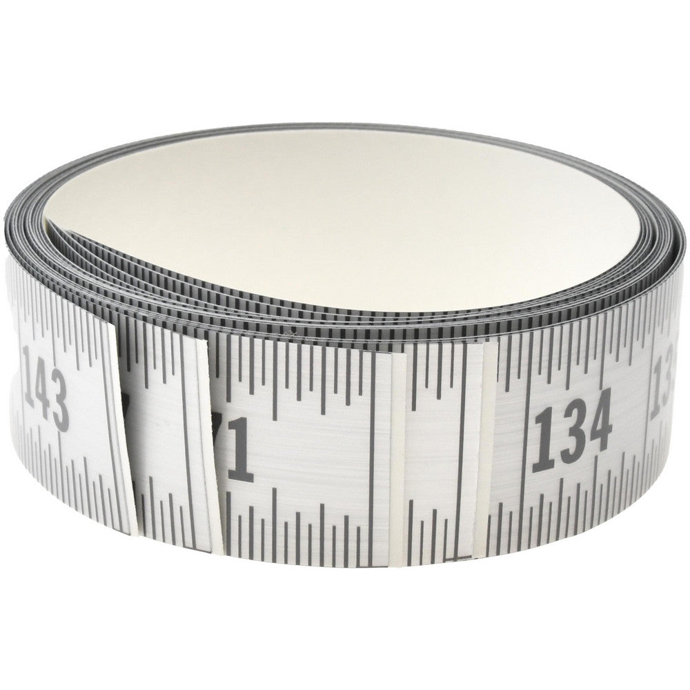 OREGON RULE COMPANY ER-S144L-TC 12 Ft. Long x 1-1/4 Inch Wide, 1/16 Inch Graduation, Silver, Mylar Adhesive Tape Measure
