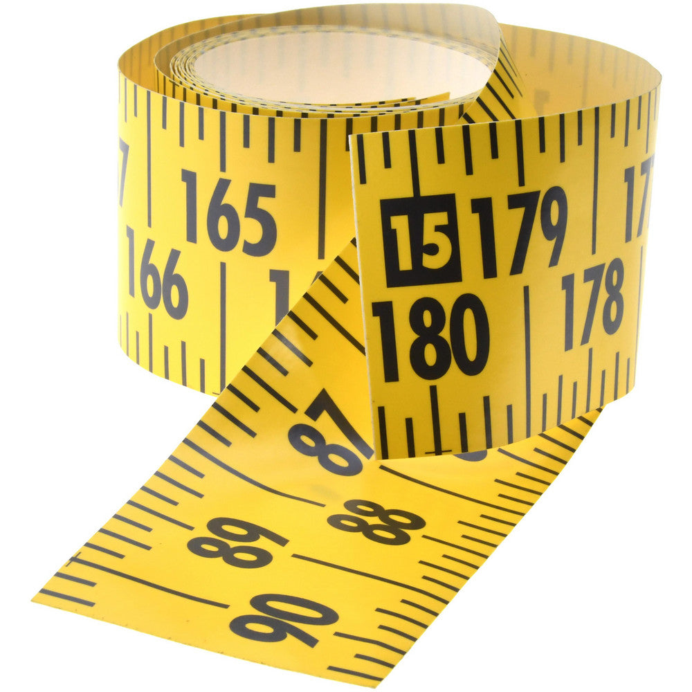 OREGON RULE COMPANY FXW-Y180R-TC 15 Ft. Long x 3 Inch Wide, 1/4 Inch Graduation, Yellow, Mylar Adhesive Tape Measure