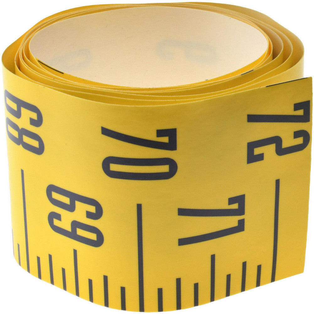 OREGON RULE COMPANY FXW-Y072VU-TC 6 Ft. Long x 3 Inch Wide, 1/4 Inch Graduation, Yellow, Mylar Adhesive Tape Measure