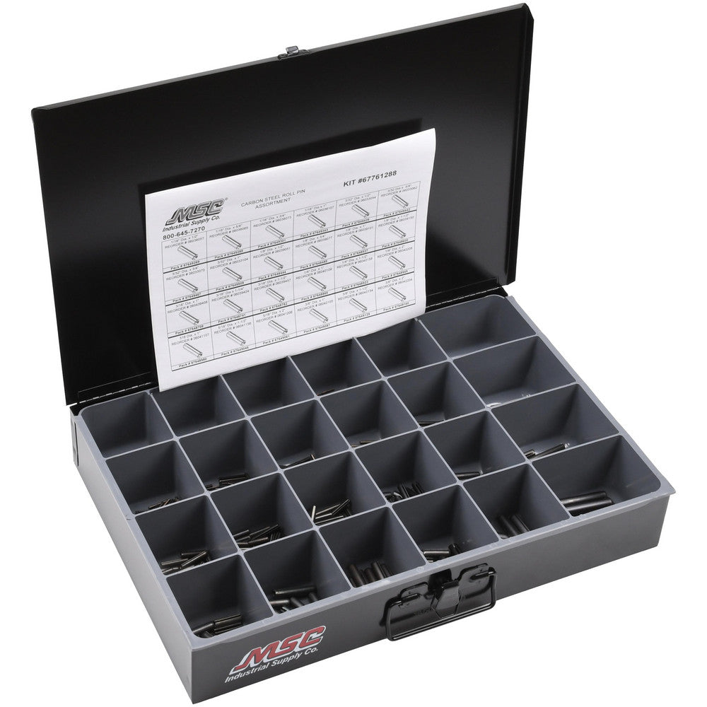 Value Collection 67761288 755 Piece, 1/16 to 3/8" Pin Diam, Spring Pin Assortment