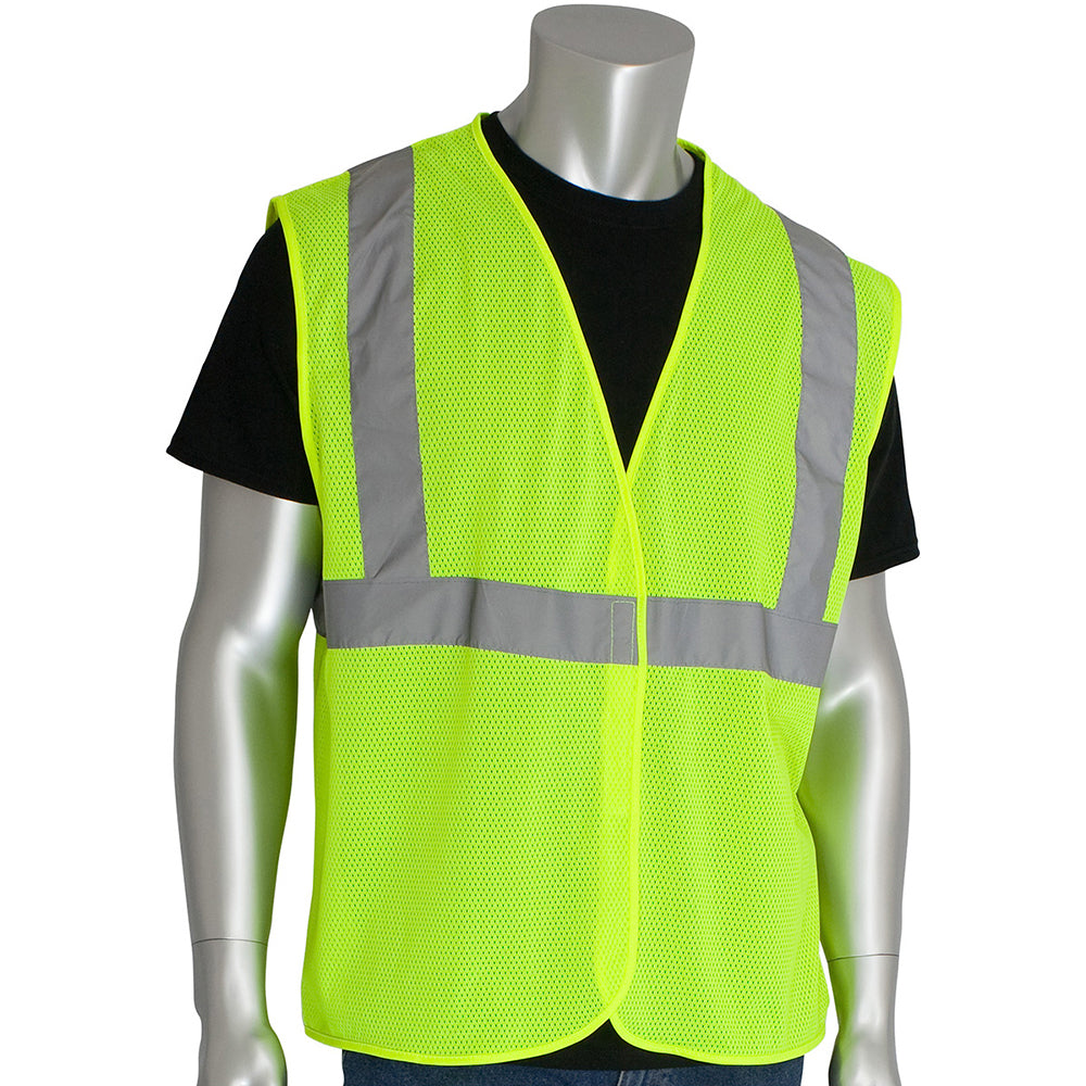 PIP 302-MVGLY-2X High Visibility Vest 2X-Large, General Purpose & Surveyor's Vest, ANSI Class 2