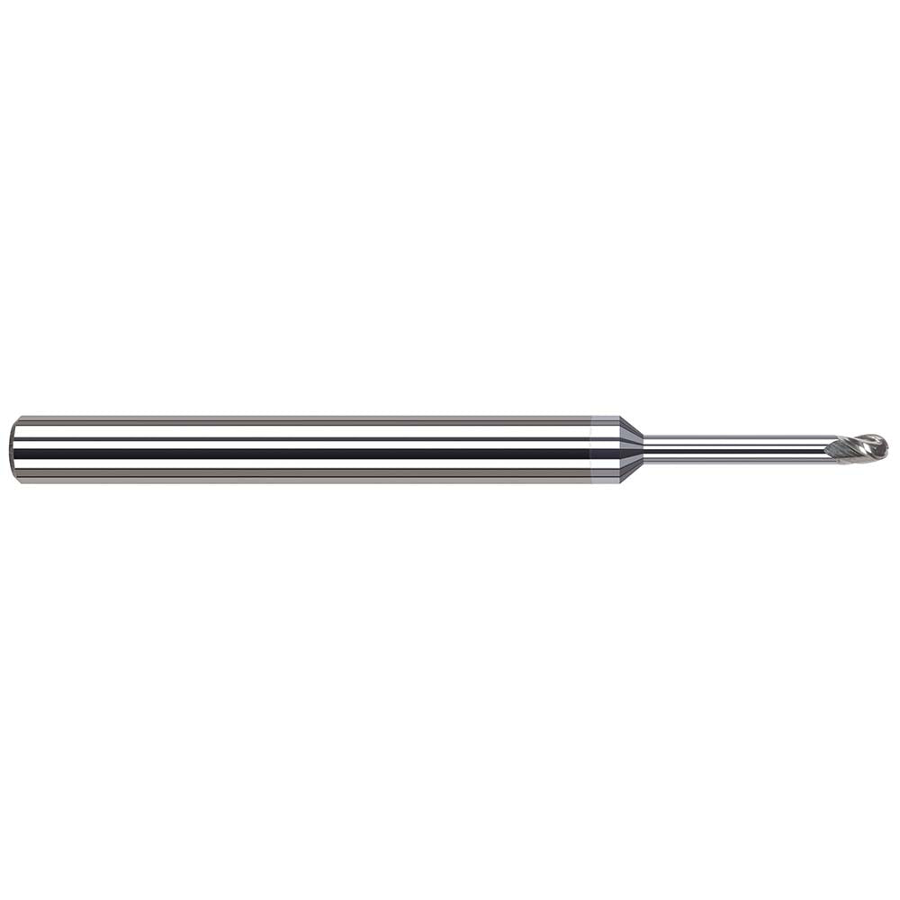 Harvey Tool 54431-C8 Ball End Mill 0.0310" Dia, 0.0460" LOC, 3 Flute, Solid Carbide