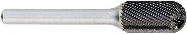 OSG 902-2500 Abrasive Burr SC-1*, 1/4" Cut Dia, Ball Nose Cylinder, Single Cut