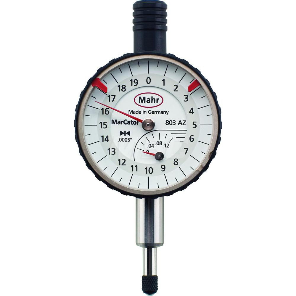 Mahr 4324900 Dial Drop Indicators Accuracy (mm) ± 0.0100 Accuracy (Decimal Inch) +/-0.0004 Maximum Measurement (Decimal Inch) 0.1200 Maximum Measurement (mm) 3.00 Dial Graduation (Decimal Inch) 0.000500 Dial Graduation (mm) 0.0100