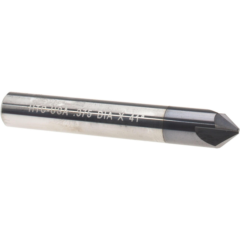 Harvey Tool 18441-C3 Chamfer Mill 3/8" Dia, 3/8" Shank Dia, 82 deg, 3 Flute, Solid Carbide, Single End