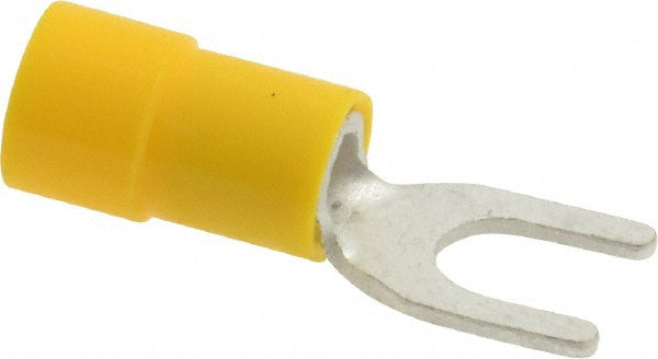 Thomas & Betts TV10-10F-XV Standard Fork Terminal Yellow, Vinyl, Partially Insulated, #10 Stud, Crimp