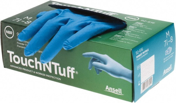 Big Bolt Corporation 586314 Series TouchNTuff Disposable Gloves Size Medium, 3.1 mil, Uncoated-Coated Nitrile, Industrial Grade, Unpowdered