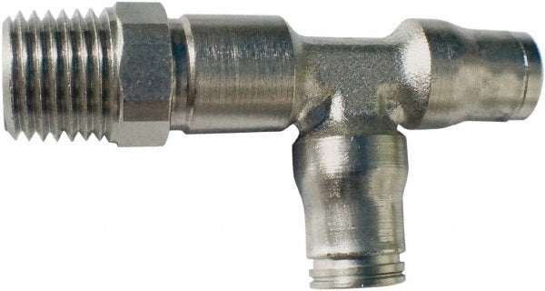 Legris 3603 04 10 Push-To-Connect Tube to Male & Tube to Male BSPT Tube Fitting Male Run Tee, 1/8" Thread