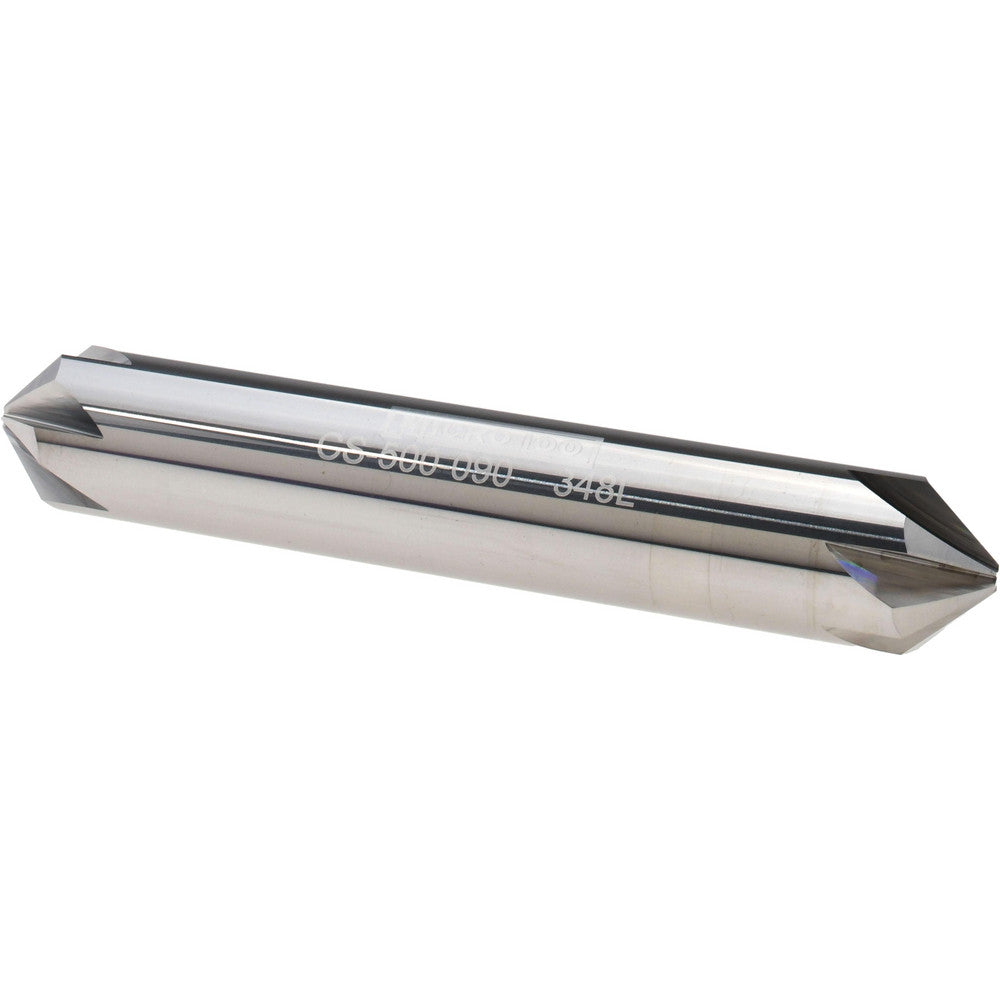 Micro 100 CS-500-090 Chamfer Mill 1/2" Dia, 6 Flutes, Solid Carbide