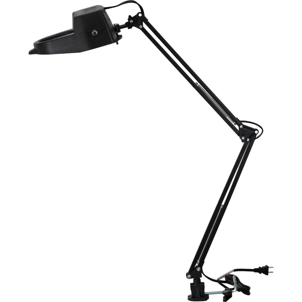 Value Collection LTS112V1 Task Light Incandescent, 40" Reach, Swing Arm, Clamp-On, Black