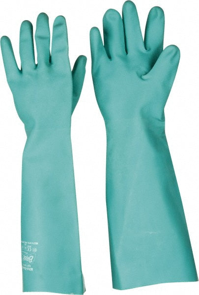 SHOWA 737-08 Chemical Resistant Gloves Medium, 22 mil Thick, Nitrile-Coated, Nitrile, Unsupported