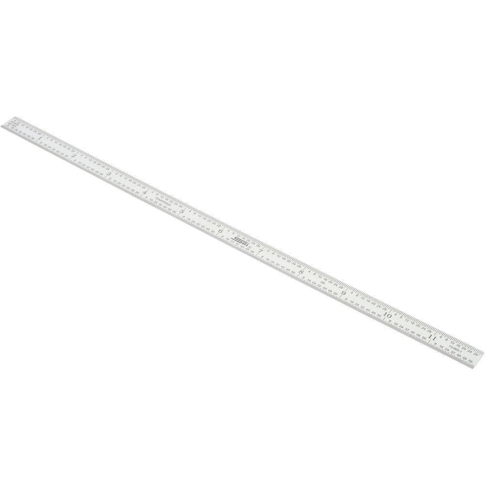 SPI 13-865-1 Steel Rule 12" OAL, 3R Graduation, Flexible, 1/2" OAW