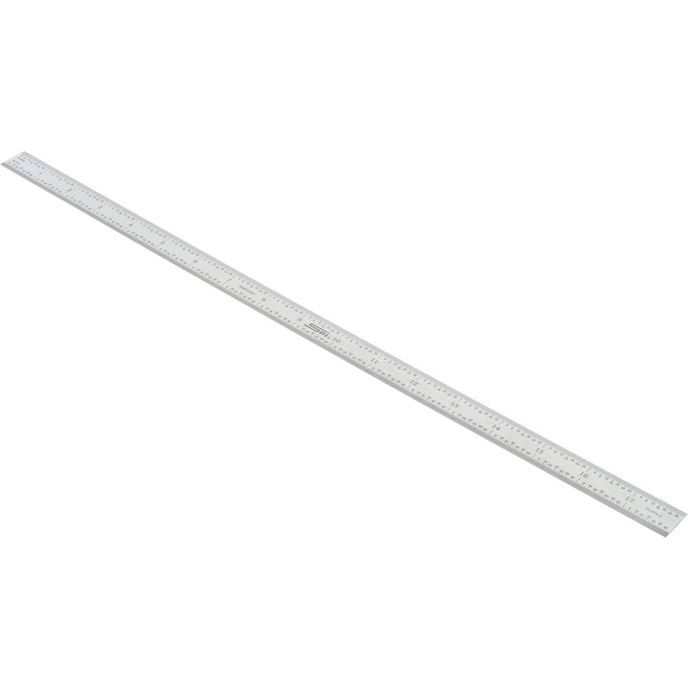 SPI 13-874-3 Steel Rule 18" OAL, English & Metric Graduation, Flexible, 3/4" OAW