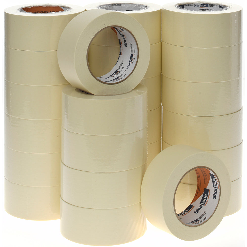 Shurtape 101536 Masking Tape 48 mm Wide, 60 yd Long, 4.8 mil Thick, Natural & Tan
