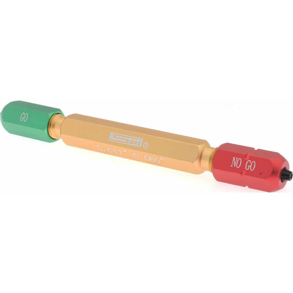 SPI 13-311-6 0.011 to 0.06 Inch Ring Diameter Range, M0 Handle Size, Aluminum, Pin Gage Handle