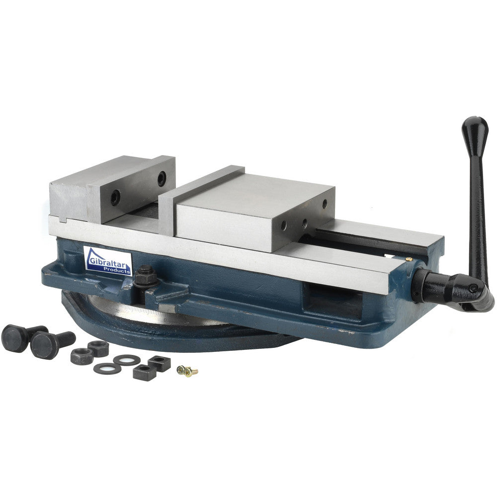 Gibraltar 428-72692 Machine Vise Single-Station, 6.0000" Jaw Width, 8-3/4" Jaw Opening, Swivel Base, Precision